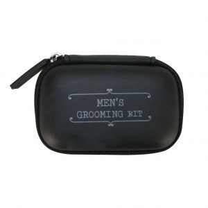 Mister deluxe black double zip wash bag