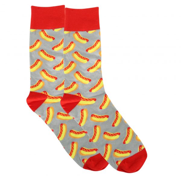 Hot dog men's fun socks