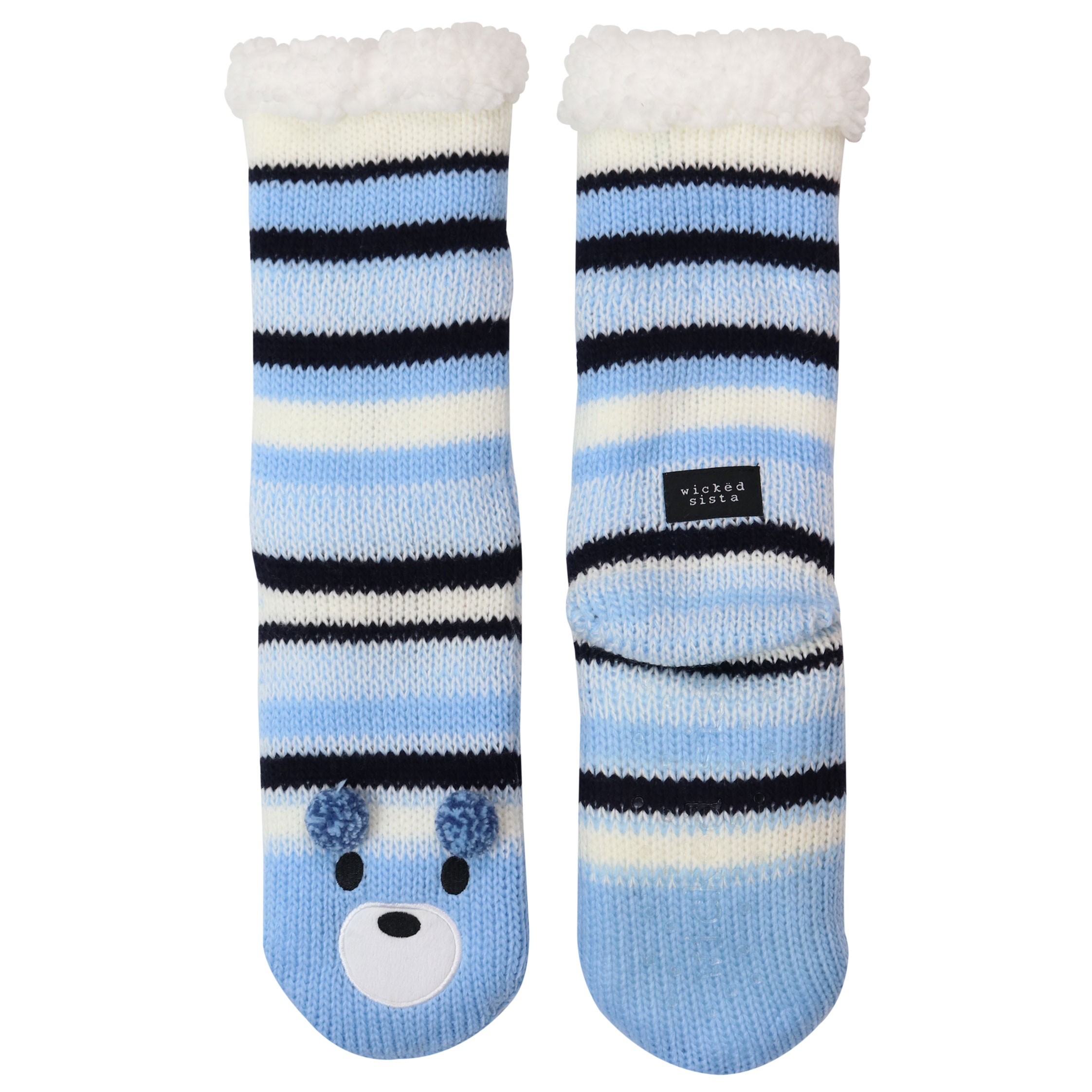 Bear stripe slipper socks - Wicked Sista | Cosmetic Bags, Jewellery ...