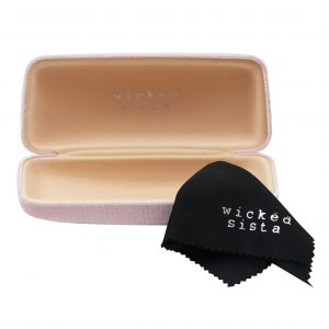 Pink velvet eyewear case - Image 2