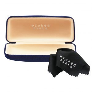 Navy velvet eyewear case - Image 2