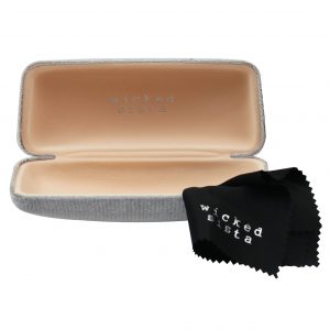 Grey velvet eyewear case - Image 2