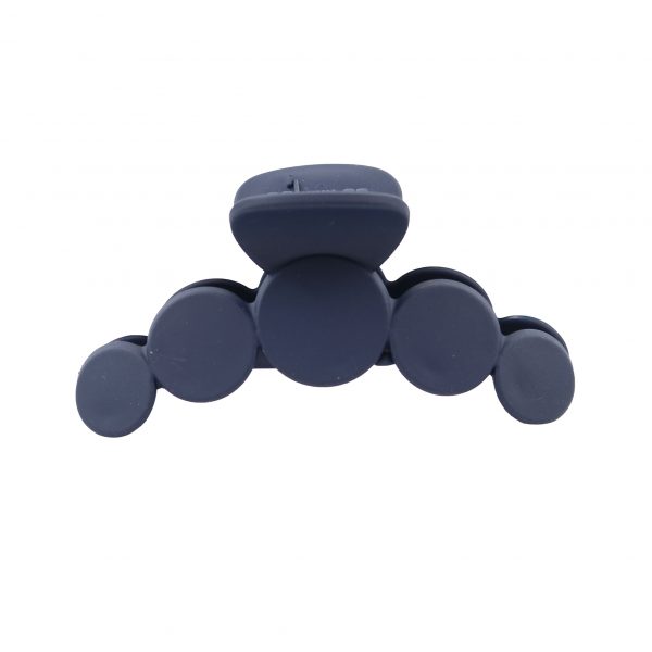 Navy circles claw clip