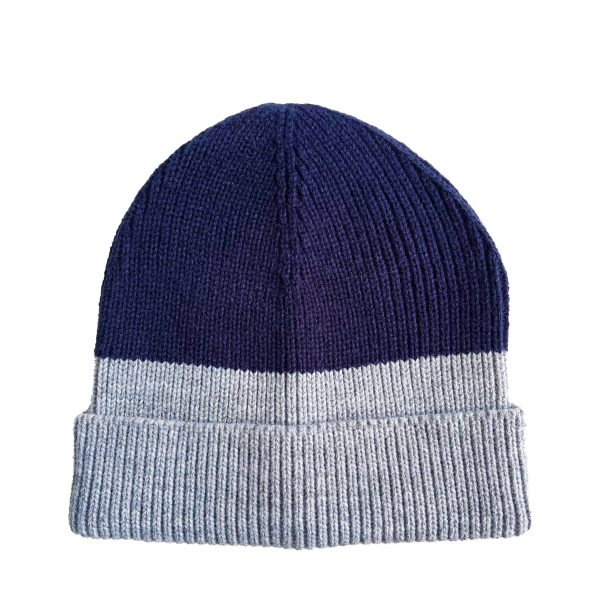 Mister grey & navy two tone beanie