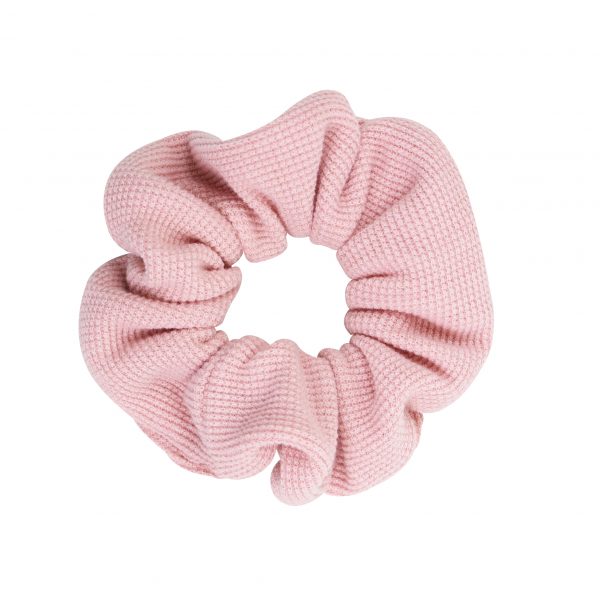 Dusty pink textured scrunchie