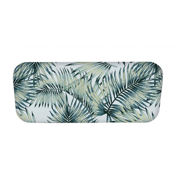 Tropical leaves eyewear case