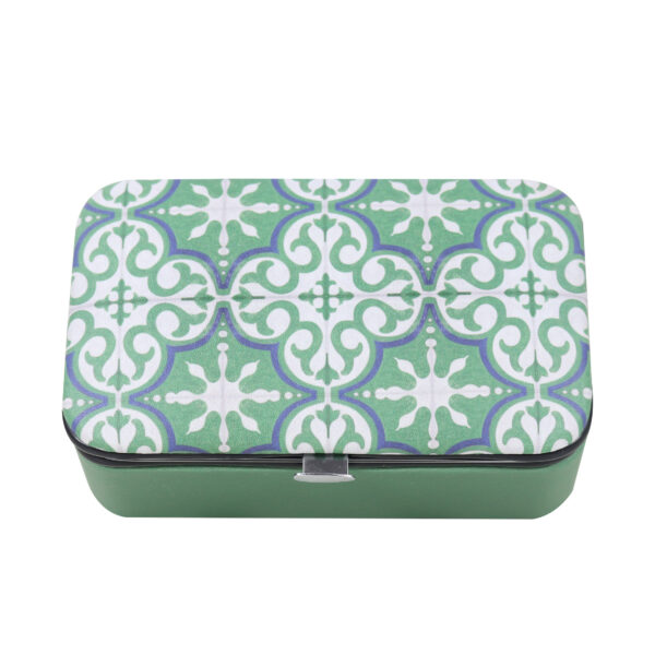 Moroccan tile deluxe jewellery travel case