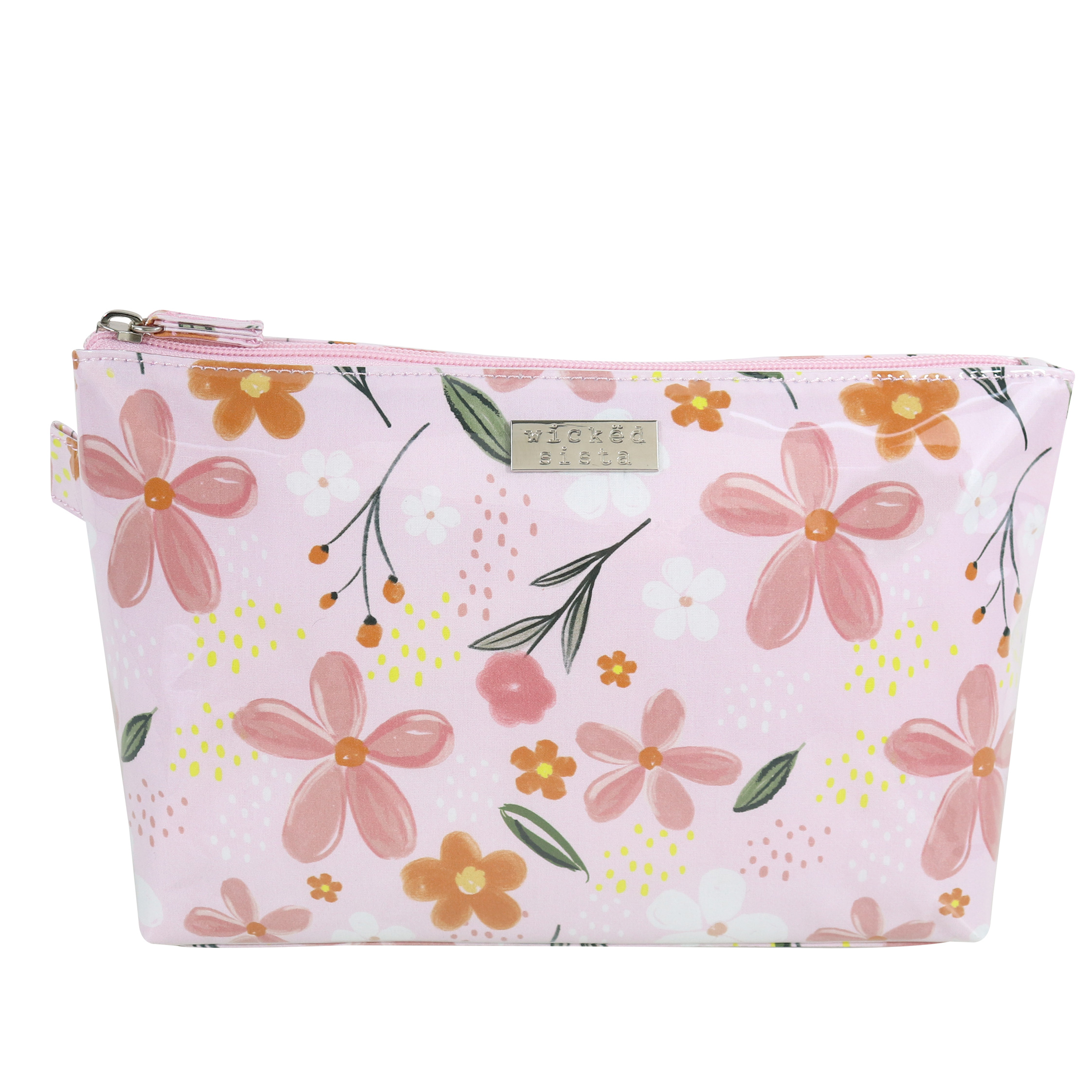 Abstract floral luxe large cosmetic bag - Wicked Sista | Cosmetic Bags ...