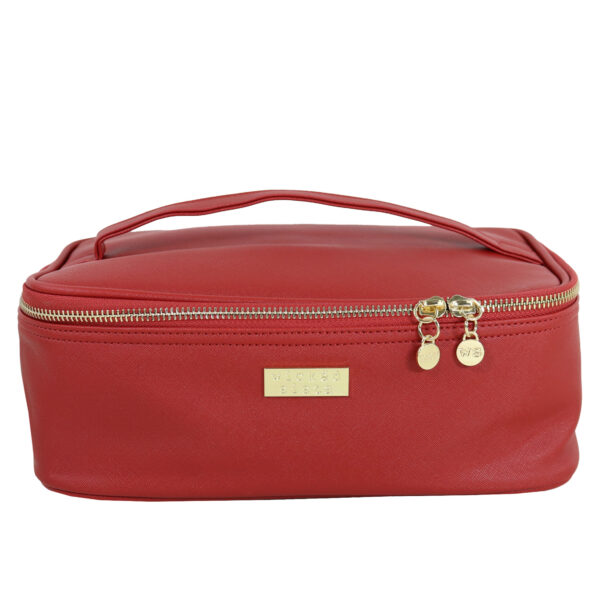 Premium red medium beauty case