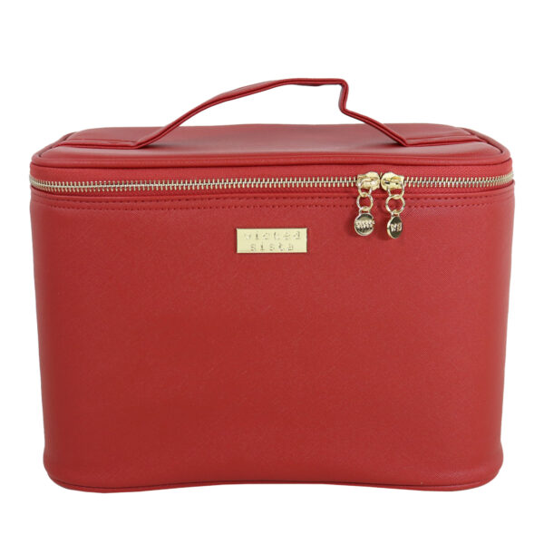 Premium red large beauty case